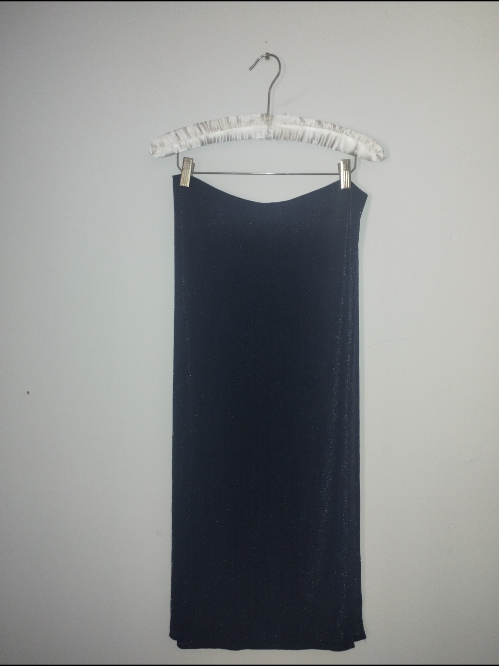 Sheer Navy Blue Shimmer Lurex Wrap Shawl